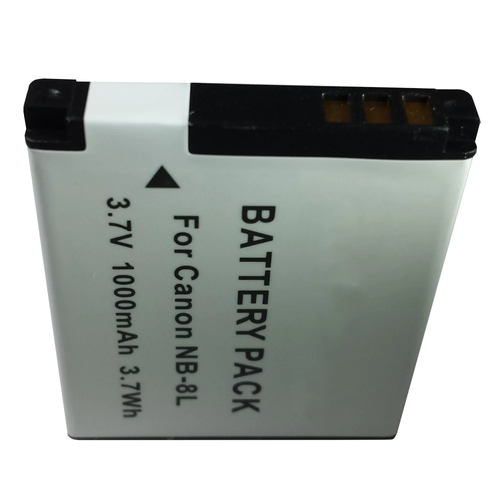 BNA-WB-NB8L Digital Camera Battery, li-ion, 3.7V, 1000mAh, Replaces Canon NB-8L - Picture 3 of 6