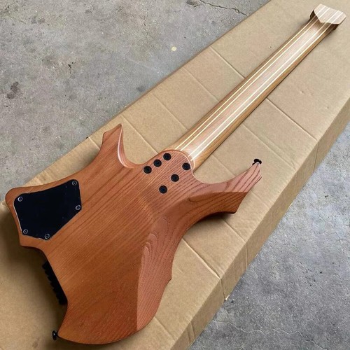 7 String Headless Electric Guitar Flame Maple Top Roasted Maple Neck Fanned - Picture 5 of 12