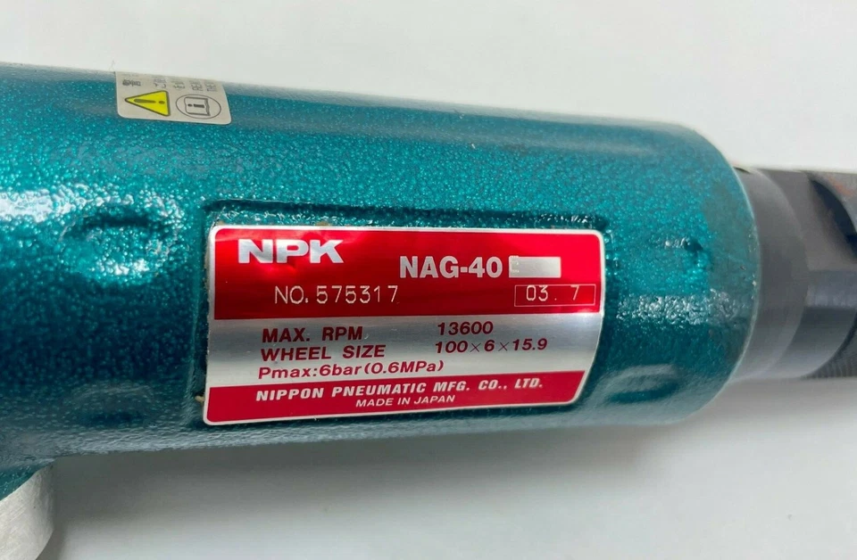 Outils Multi NPK NAG-40 E Cutter Pneumatique Nippon 100 Mm Meuleuse D'Angle - Photo 2/4