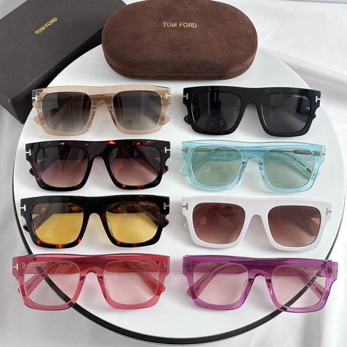 Tom FT0711 Sunglasses Men Square Frame Fashionable Plate Sunglasses Women - Picture 9 of 17