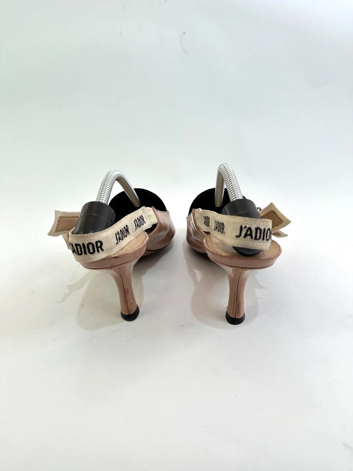 Sandalias Dior beige charol J'adior con cordones talla 38,5 EU Foto 3 de 4