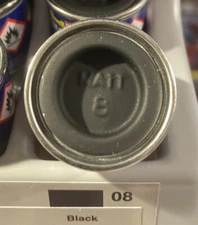 Revell Color enamel paint # 32108, Matt Black