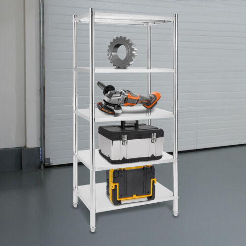 5-Tier Shelf Rack Free Standing Shelving Unit Adjustable Heavy Duty Storage Rack