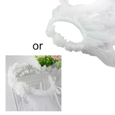 Bride Veil Flower Crown Hairband Wedding Floral Headband Garland Hair Accessory