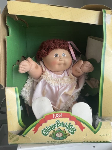1984 Cabbage Patch Kids Irene Anne New In Box W/ Certificate And Tag