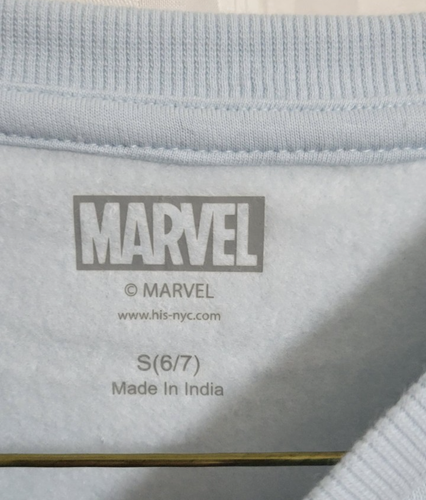 Marvel Jungen babyblau Avengers Sweatshirt mit Rundhalsausschnitt S (6/7) brandneu mit Etikett - Bild 2 von 9