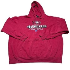 San Francisco 49ers Hoodie Sweatshirt Men  s Large Red NFL Football Logo
