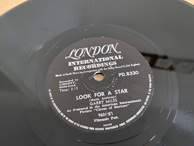 GARRY MILES : LOOK FOR A STAR  /  AFRAID OF LOVE.  SA. 78.rpm (1960)