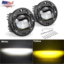 2X 3inch Flush Mount LED Work Light Bar Pods Spot Driving Fog Lamp Offroad Round