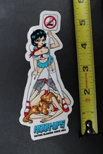 Hook-Ups Skateboards Inline Rollerblades Anime Girl OG HU7 Skateboarding STICKER