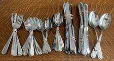 51 ONEIDA FLATWARE FLIGHT RELIANCE SPOONS FORKS KNIVES SERVING PEICES GLOSSY