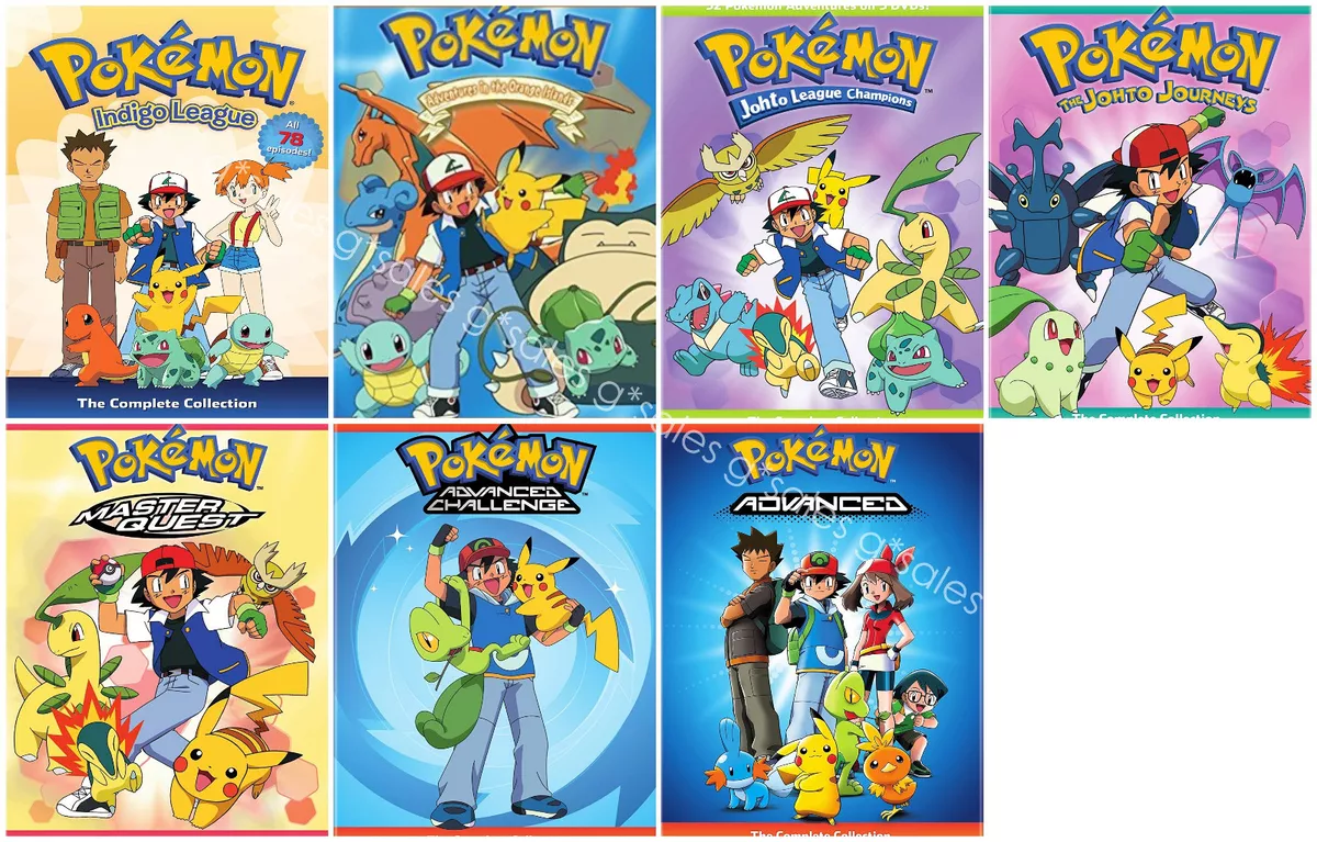 Pokemon Anime TV Series Complete Seasons 1-7 (1 2 3 4 5 6 & 7) NEW DVD SET