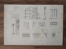 The Sycamores, Old Trafford, Manchester - Antique Print - 1868