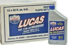 Lucas Oil 10075 Ci 4 Diesel Oil 15W40 Magnum High TBN 1 Quart Case of 12 Bottles