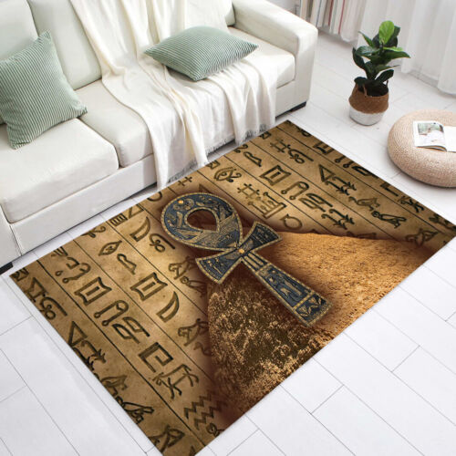 Der Ankh Teppich, Ägypten Teppich, Eye Of Ra Teppich, Hieroglyphenteppich, alter Teppich, ägyptisch - Bild 1 von 11