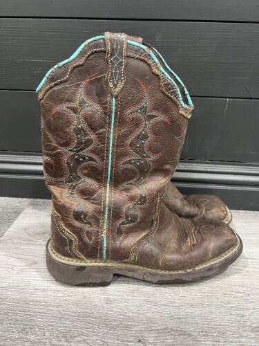 Justin Women Raya Western Boots 12" Brown Leather 