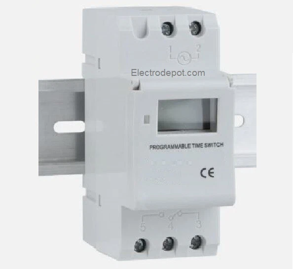 Time Clock Digital Programmable Daily Weekly Timer AC 110V 120V 16A Switch w DIN