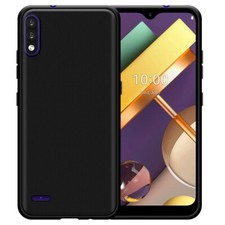 Funda protectora trasera flexible negra para U.S. Cellular LG K22 LM-K200QM EE. UU.