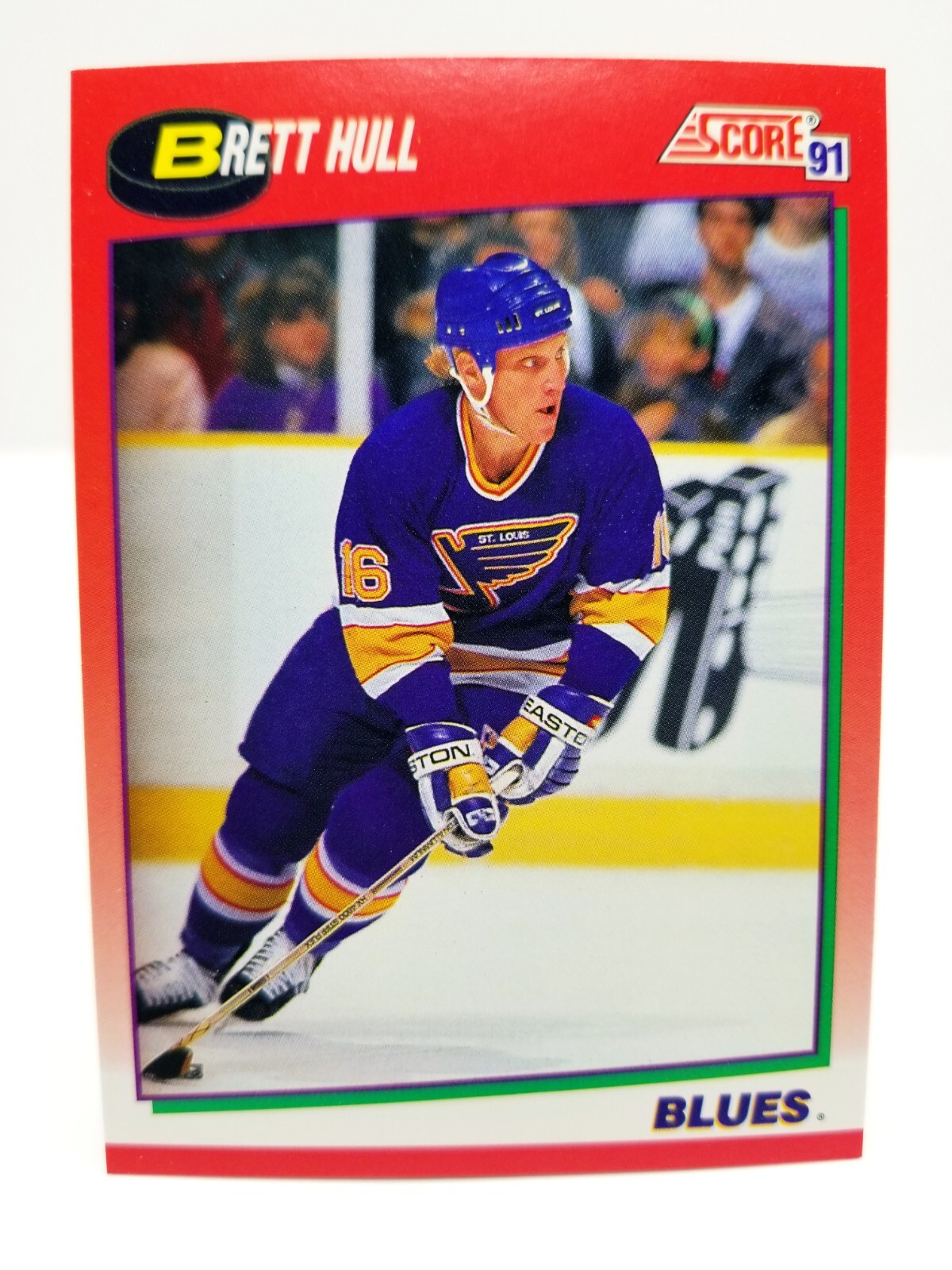 1991-92 Score Hockey Brett Hull #1 Canadian English St Louis Blues