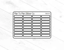 1043-10~~Black Stitched Box Planner Stickers.