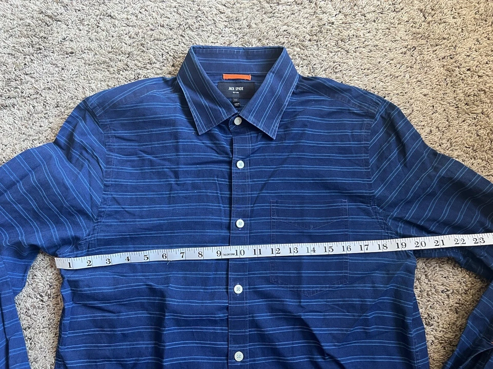 Jack Spade Нью-Йорк рубашка на пуговицах средний длинным рукавом синие полосы - Изображение 4 из 4