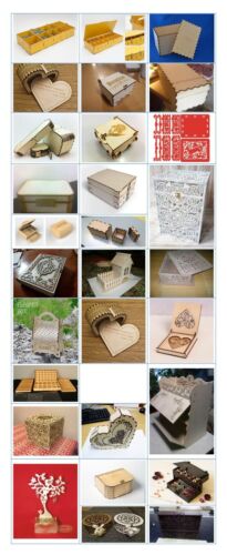 CDR DXF cutting files Ornamental Boxes & Deco Designs for Laser Cutter Engraver - Picture 2 of 10