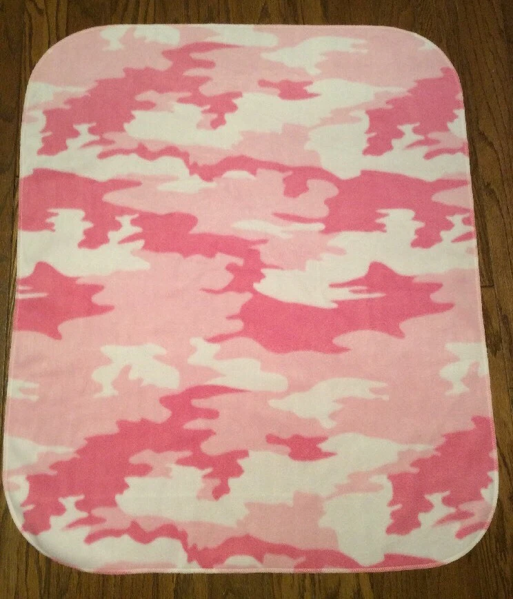Pink camo fleece blanket sale