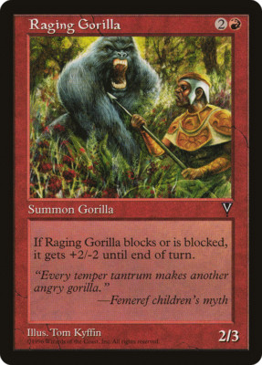 Raging Gorilla X (4) Visions MTG - EX/NM - C906 - 4RCards | eBay