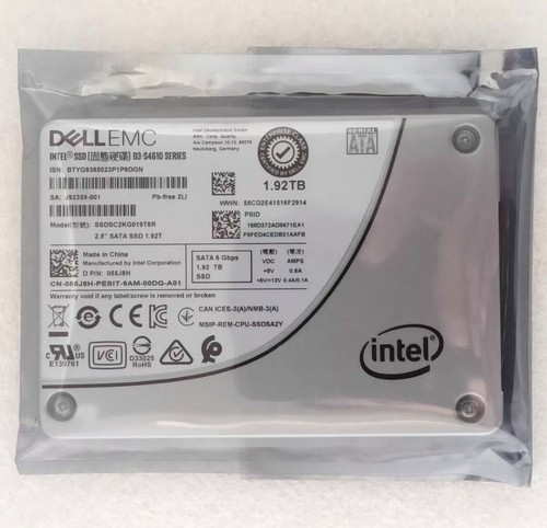 DELL EMC INTEL SSD 55J8H D3-S4610 SERIES 2,5 POUCES 1,92 To SATA 6 Gbit/s SSDSC2KG019T8R - Photo 1/3