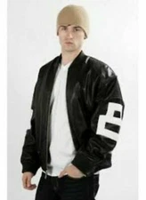  8 Ball Leather Jacket Black Leather Jacket Bomber Jacket