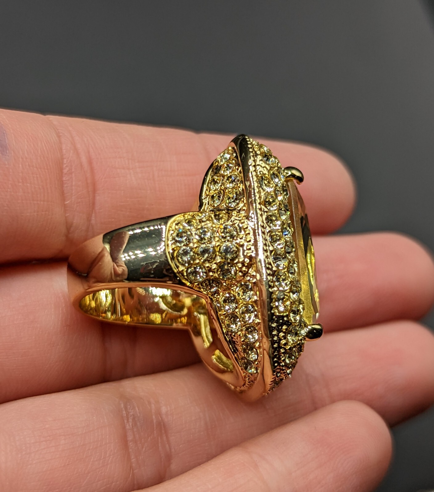 Joan Boyce Rock Your Ring Rectangular Jonquil Pav… - image 8