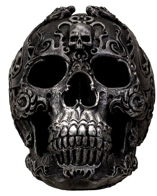 Gothic Skull Figurine Statue Skeleton Halloween