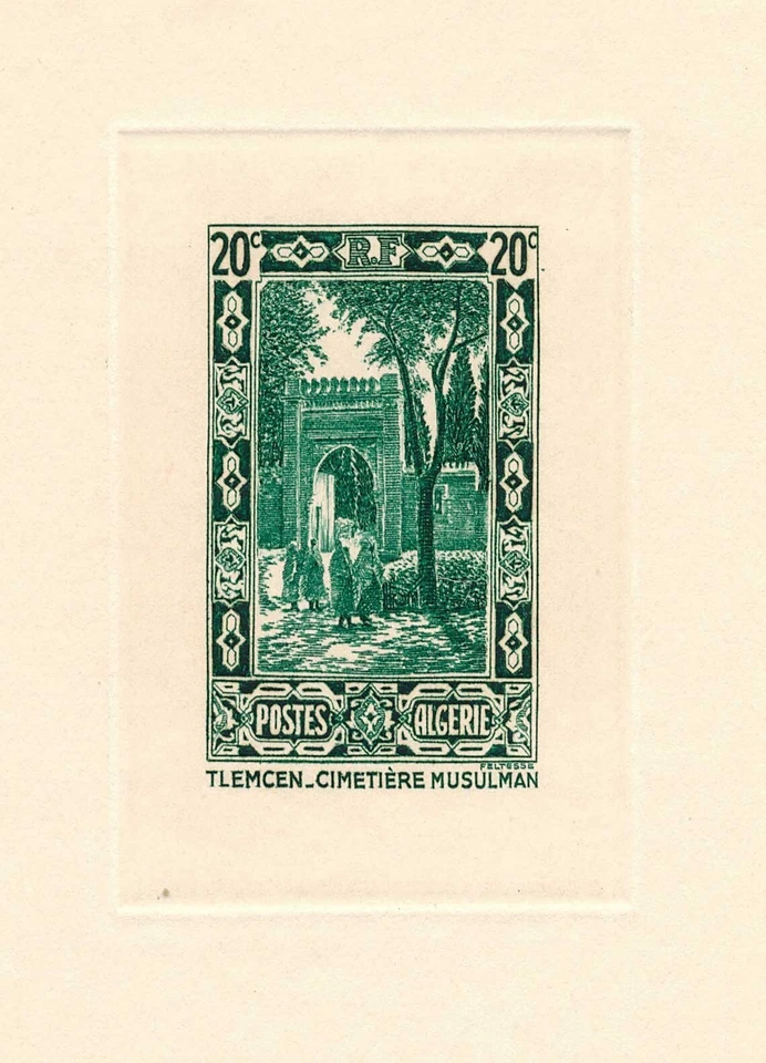 ARGÉLIA #85, 1936. Grande à prova de matriz com sobreposição de tecido - Imagem 2 de 4