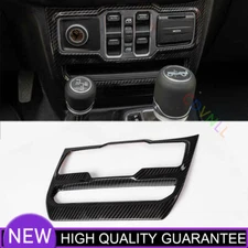 Glass Window Lifting Lock Panel Trim For Jeep Wrangler JL 18-2021 Carbon Fiber