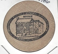 1986, Bourbon County, Kentucky, 200th Anniversary, Token, Buffalo Wooden Nickel