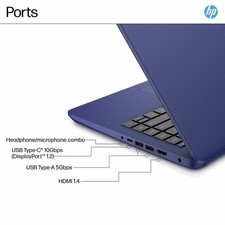HP 14 Zoll Laptop Intel N150 4GB RAM 128GB UFS blau 14-dq6001na BQ7T3EA – Bild 7