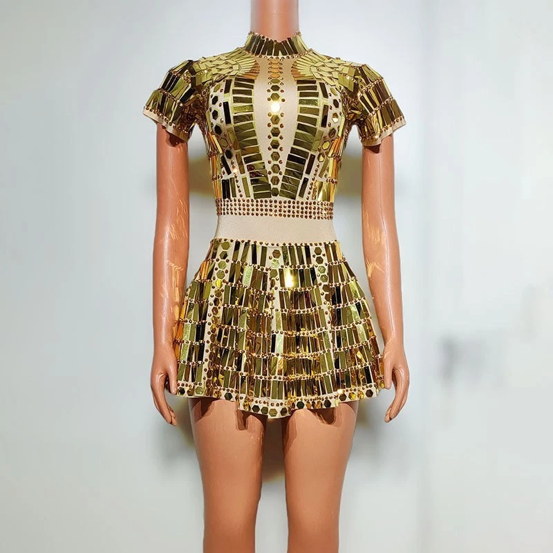 ebay gold sequin dress gold cocktail dress long sleeve GOLD SEQUIN LONG SLEEVE BODYCON DRESS, M