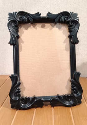 Umbra Bliss Black Resin Ornate 5x7 Picture Frame Prop-up Desk Shelf Decor
