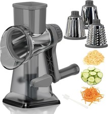 SUSTEAS Rotary Cheese Grater with Handle Multifunctional Rotary Cheese Grater,Ki