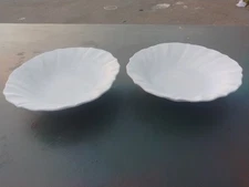 VIETRI INCANTO White Cereal Soup Salad Bowl Ruffle Pattern-9.25" x 2" Set of Two