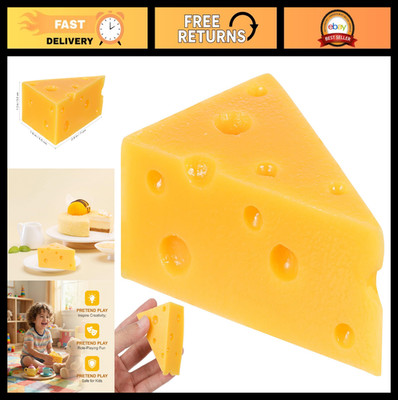 Realistic Fake Cheese Wedge Prop - Resin Artificial Cake Slice for Bakery Displa