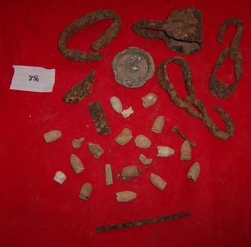 LOT OF DUG CIVIL WAR RELICS FROM WINCHESTER VIRGINIA Bullets & Misc Hammond Coll