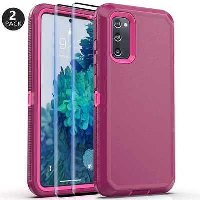 For Samsung Galaxy S20 FE 5G Case, with Screen Protector Heavy-Duty Rugged Cover