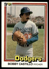 1981 Donruss Bobby Castillo Los Angeles Dodgers #298