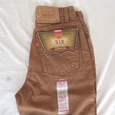 Vtg New Old Stock 512 Slim Fit Tapered Leg Women's sz 5 Levis Brown Jeans READ