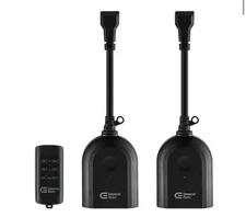 Commercial Electric Wireless Indoor/Outdoor Remote Control with 2 Outlets-2 Pack