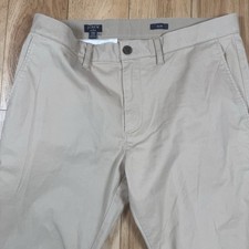 J Crew Chino Pants Mens 32x32 Straight Slim Flex Stretch Cotton Workwear Casual