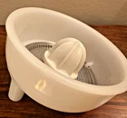 Vintage Sunbeam Stand Mixer JUICER Milk Glass Strainer Large Reamer and Spindle