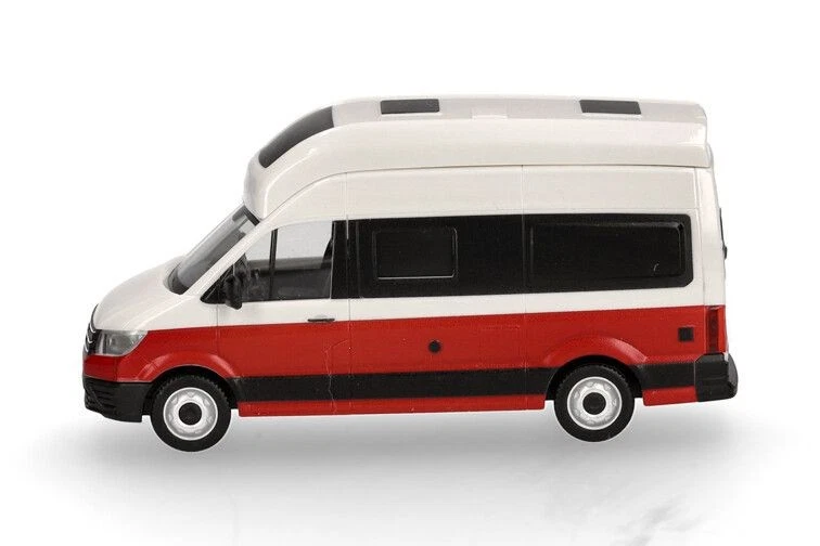 HERPA, VOLKSWAGEN Crafter Grand California 600 beige et rouge, échelle 1/87, ... - Photo 4/4