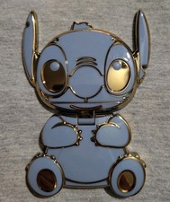 PopSockets Pop Grip STICH Cell Phone Stand Pastel BLUE FRAME Gold MIRROR 3.75"